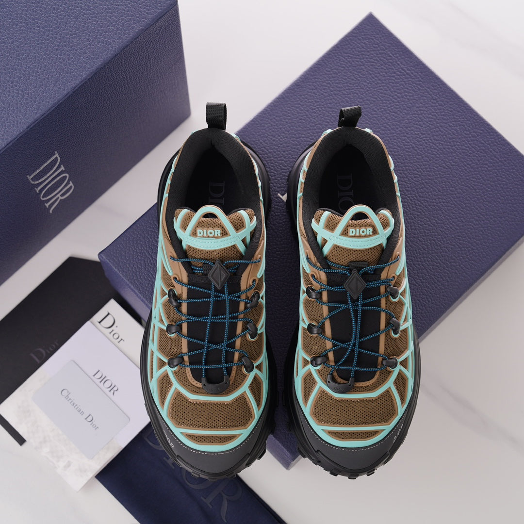 CD B31 SNEAKER BROWN AND MINT MESH FABRIC