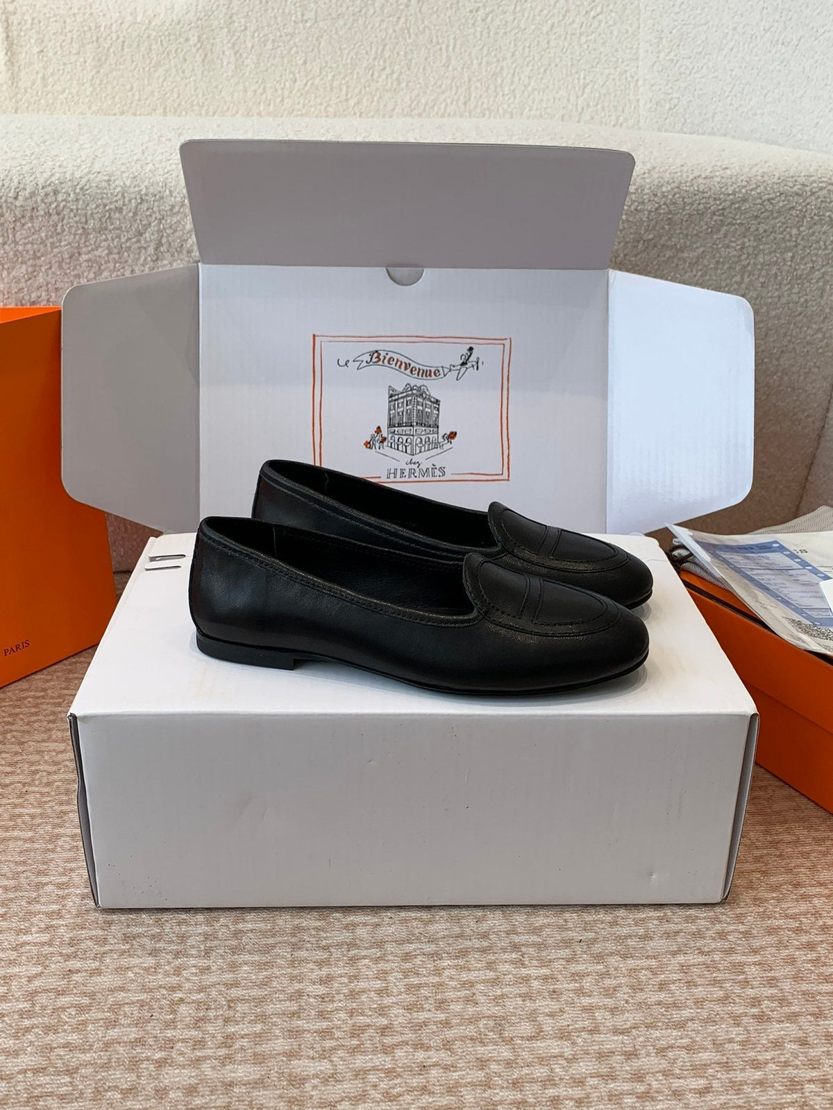 HM Julia Loafer In Black Lambskin 997929