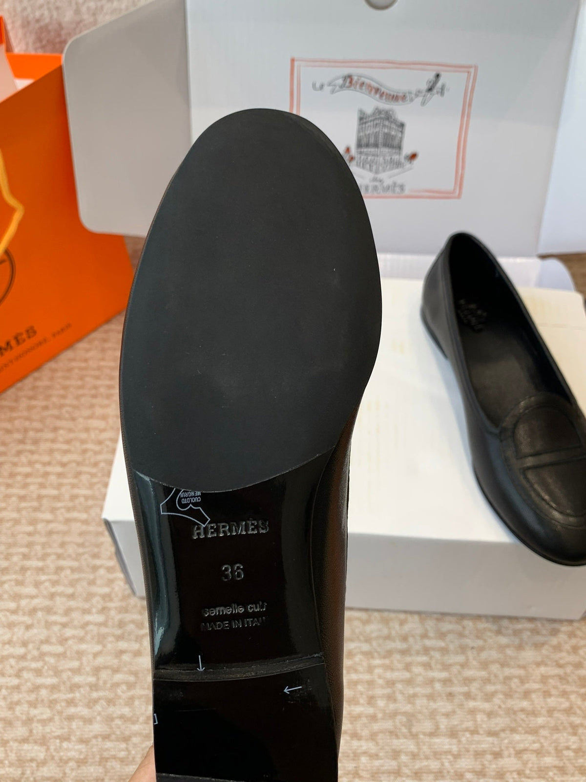 HM Julia Loafer In Black Lambskin 997929
