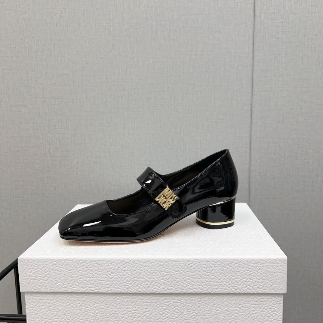 Miss Dior Pump 45mm In Black Glossy Lambskin 995135