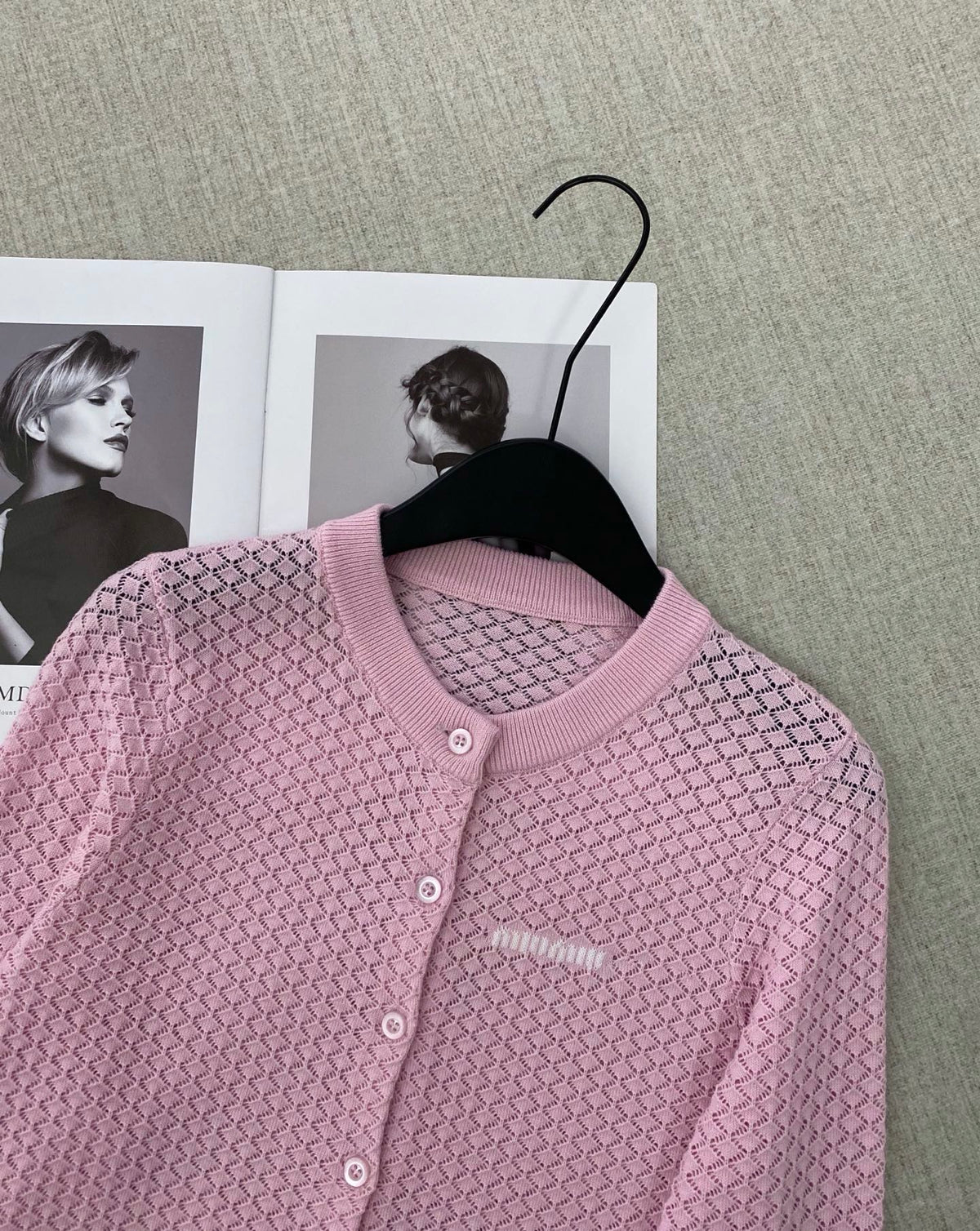 Miumiu 2026 Crew-Neck Cardigan Wool 433379