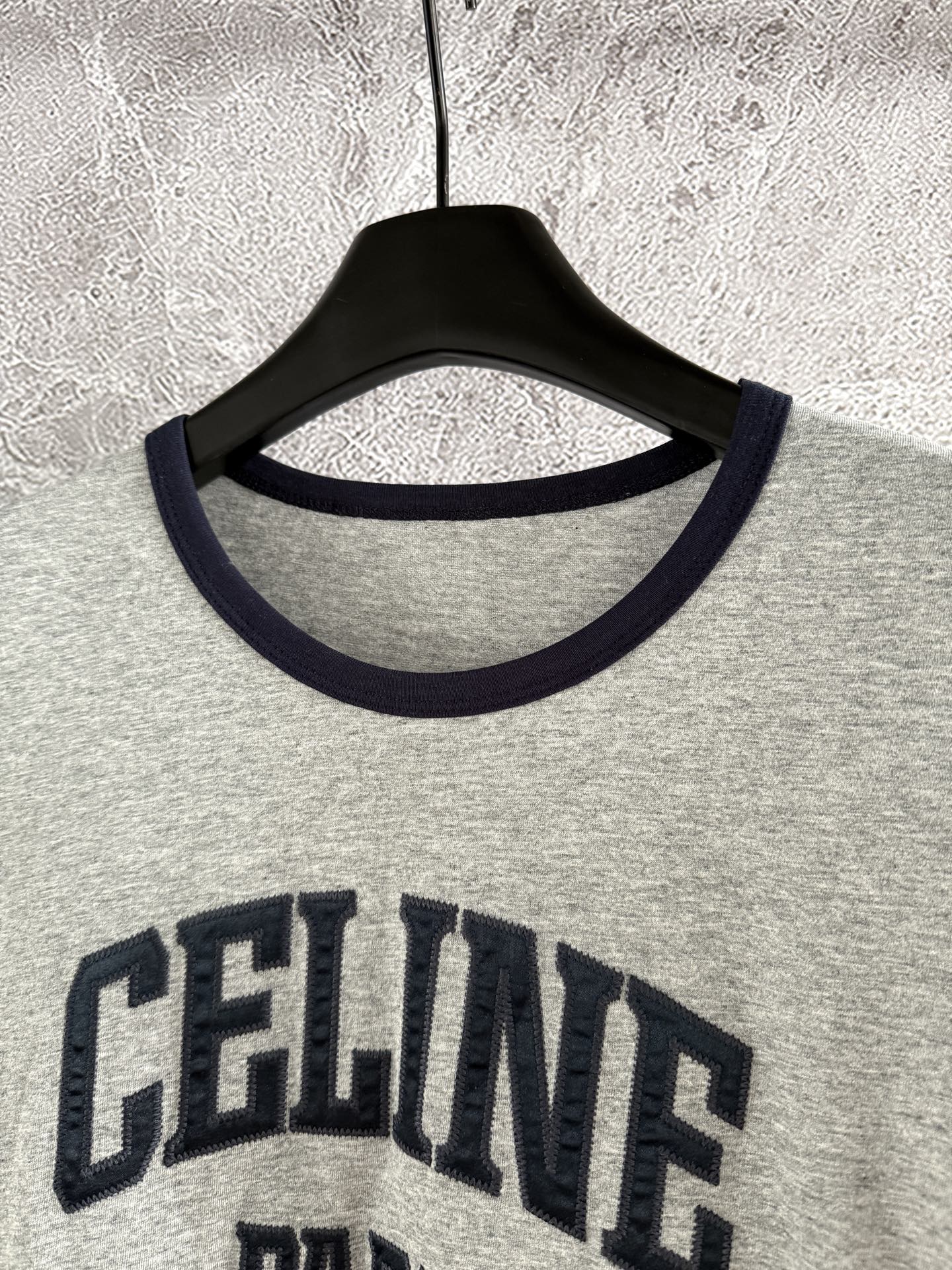 Celine CELINE PARIS Short-sleeve T-shirt Grey Cotton