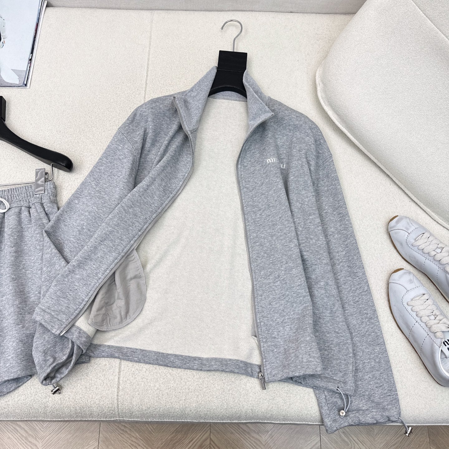 Miumiu 2026 Set Gray Cotton Polyester