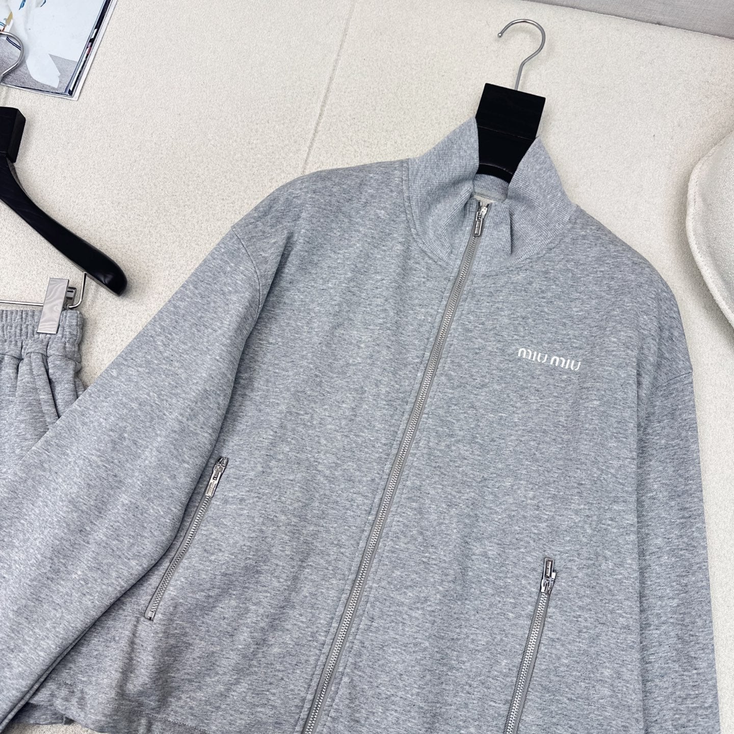 Miumiu 2026 Set Gray Cotton Polyester