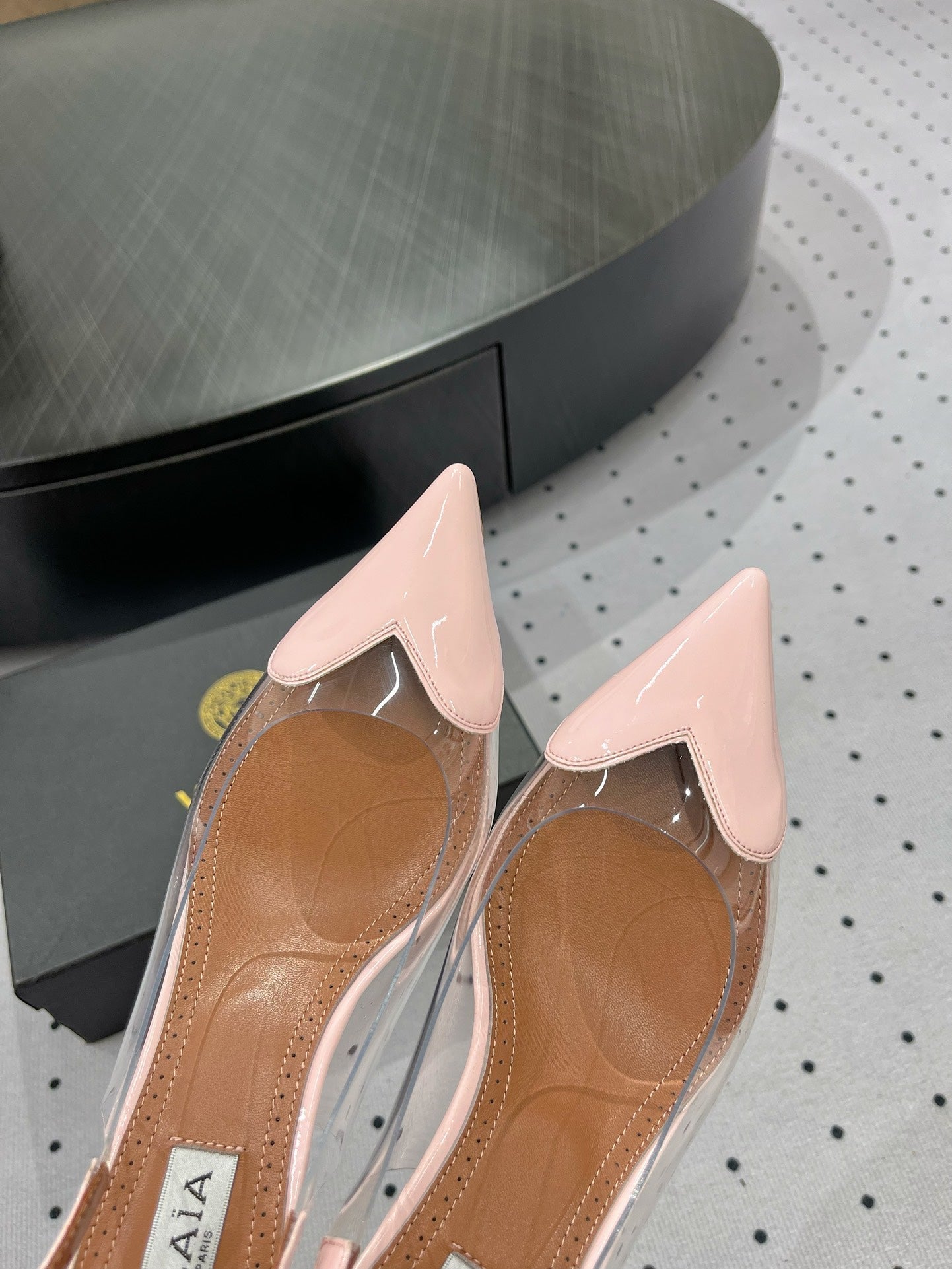 Alaila Le CÅ“ur Slingbacks 60mm In Light Pink Glossy Lambskin 954823