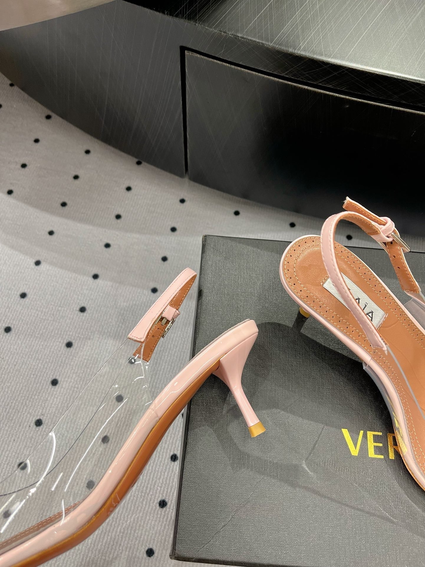 Alaila Le CÅ“ur Slingbacks 60mm In Light Pink Glossy Lambskin 954823