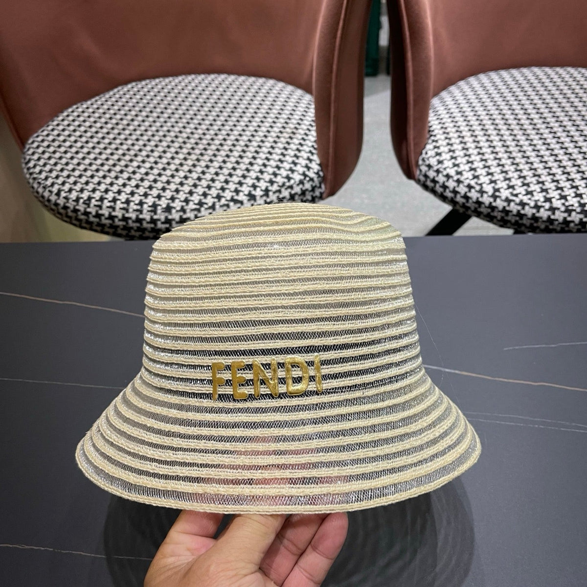 Fendi Mesh Bucket Hat 491789