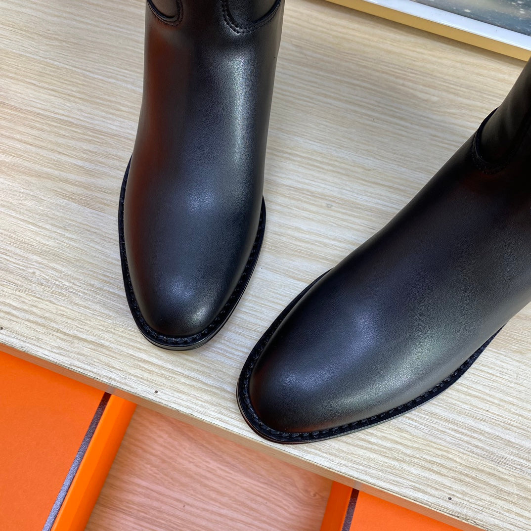 HM Jumping Boot In Black Calfskin 987476