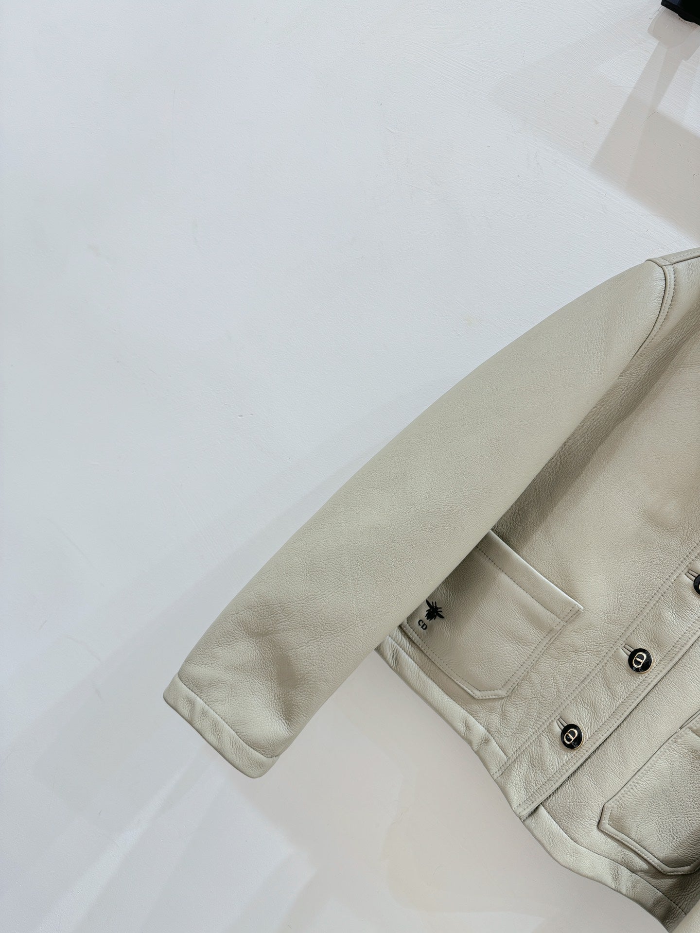CD 25 Fur Leather Coat Black And Brown Earth