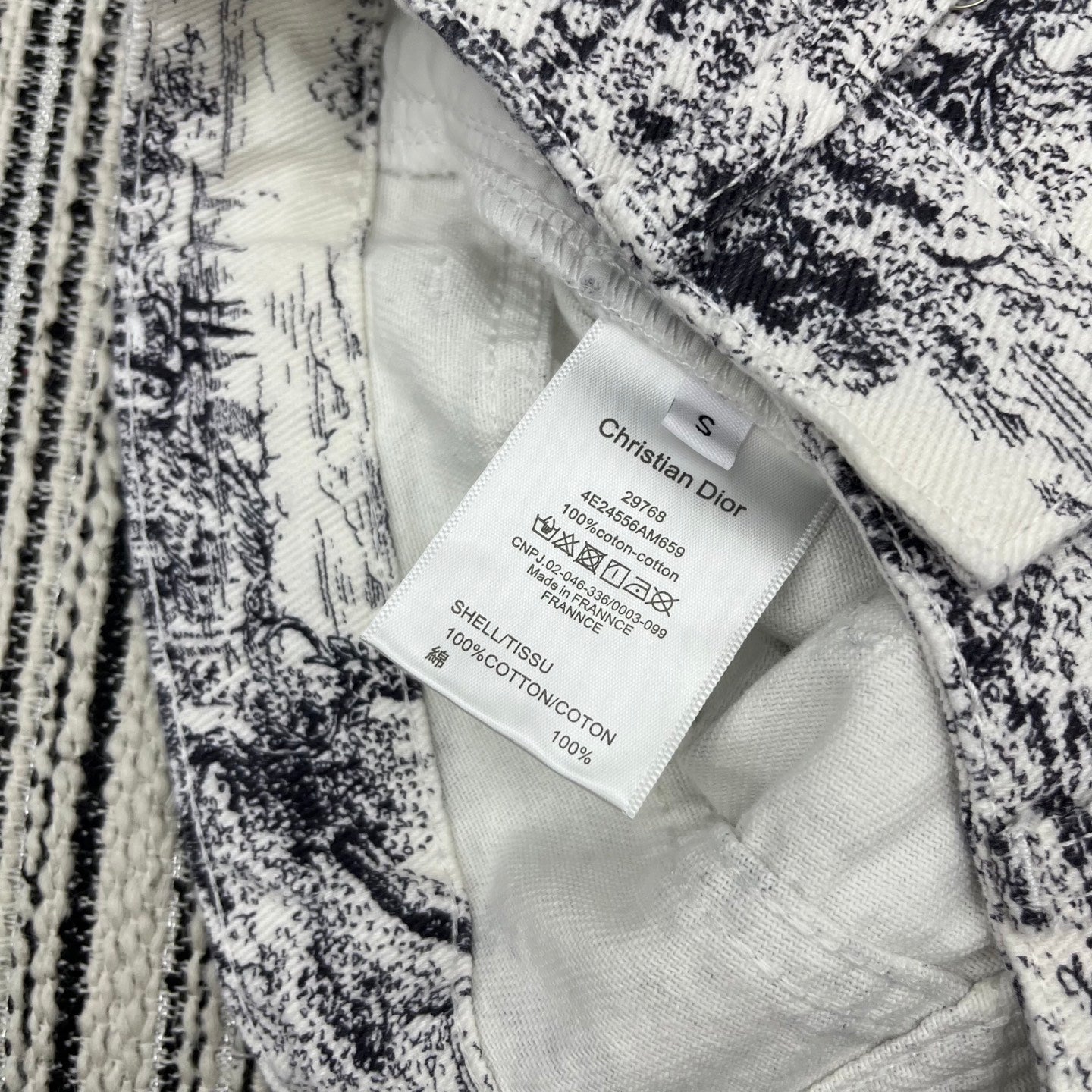 Dior 25C Short  Toile de Jouy Scotland Pattern  228386