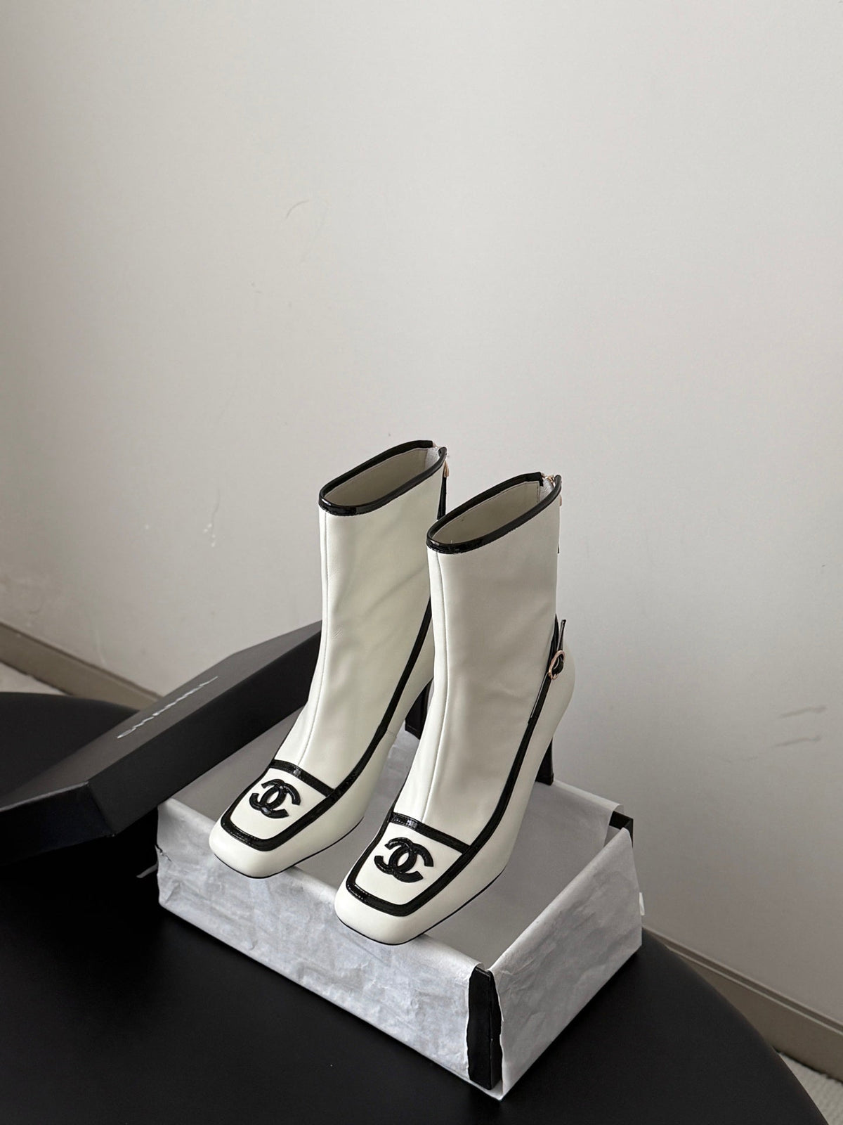 Chanel 2026 Square Toe Ankle Boots Leather 127908