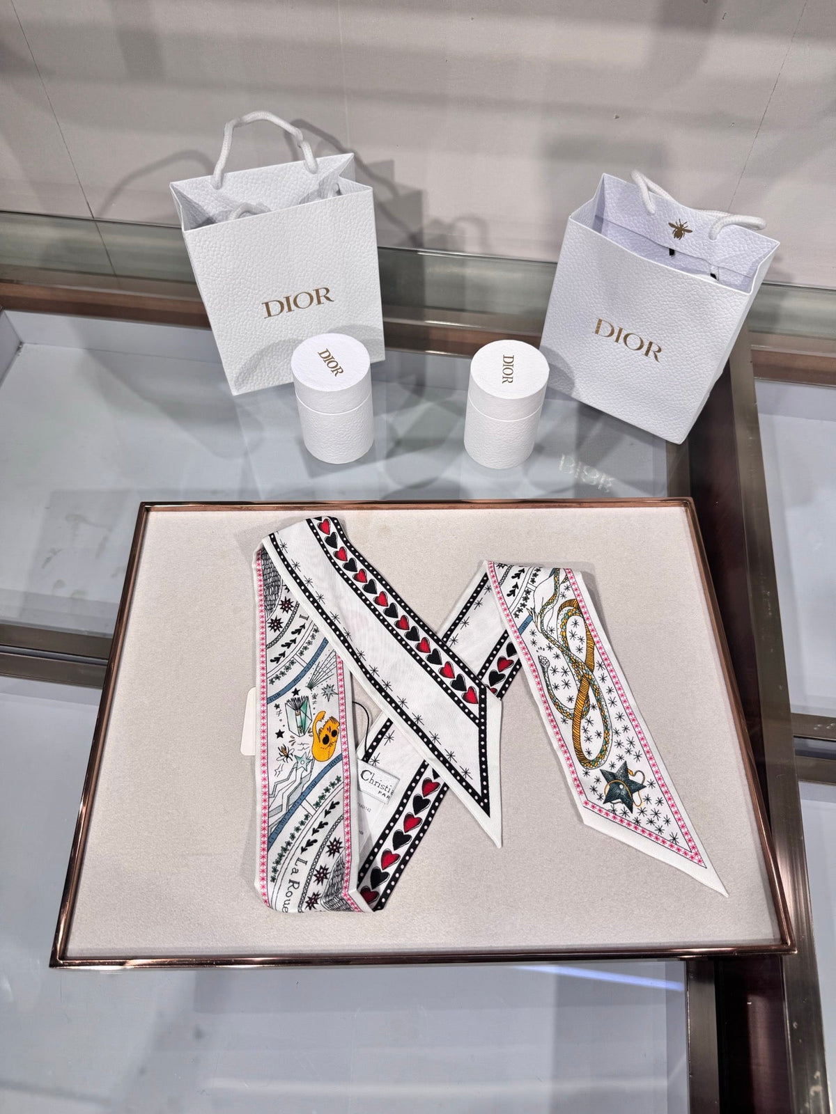 Dior 2026 Tarot Card Scarf 100cm Colorful Silk 203878