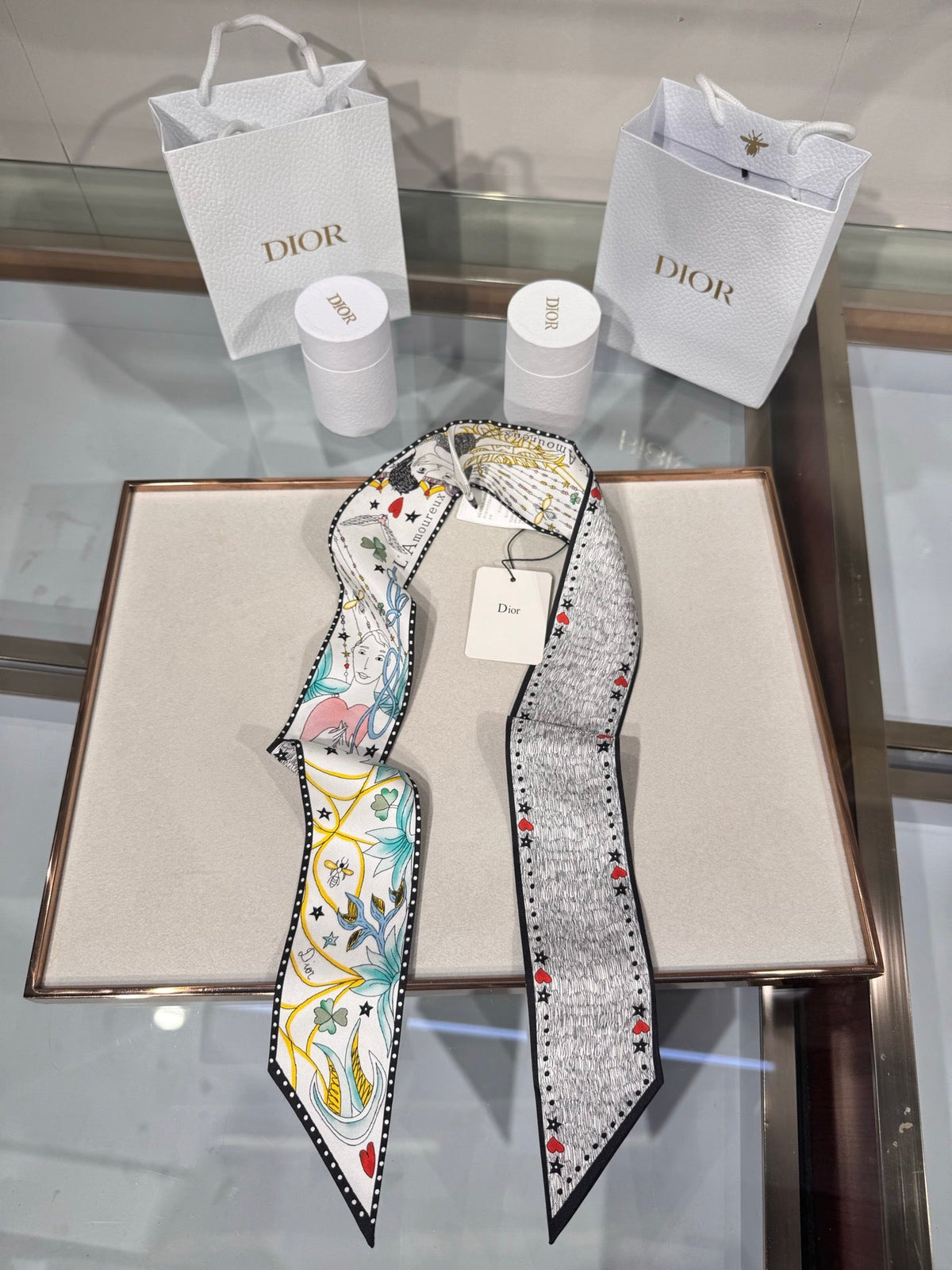 Dior 2026 Scarf 100cm Colorful Silk 203880