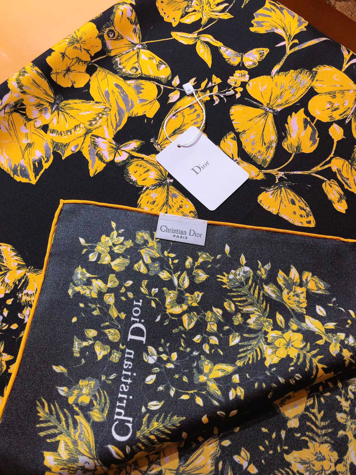 Dior 2026 Le Cœur Des Papillons Scarf 90cm Silk 183757