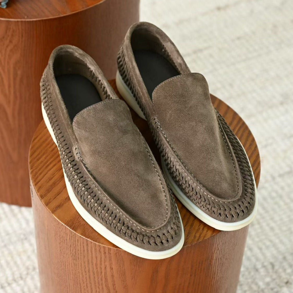 Loro Piana 2026 Summer Walk Loafer Brown Suede Leather 327577