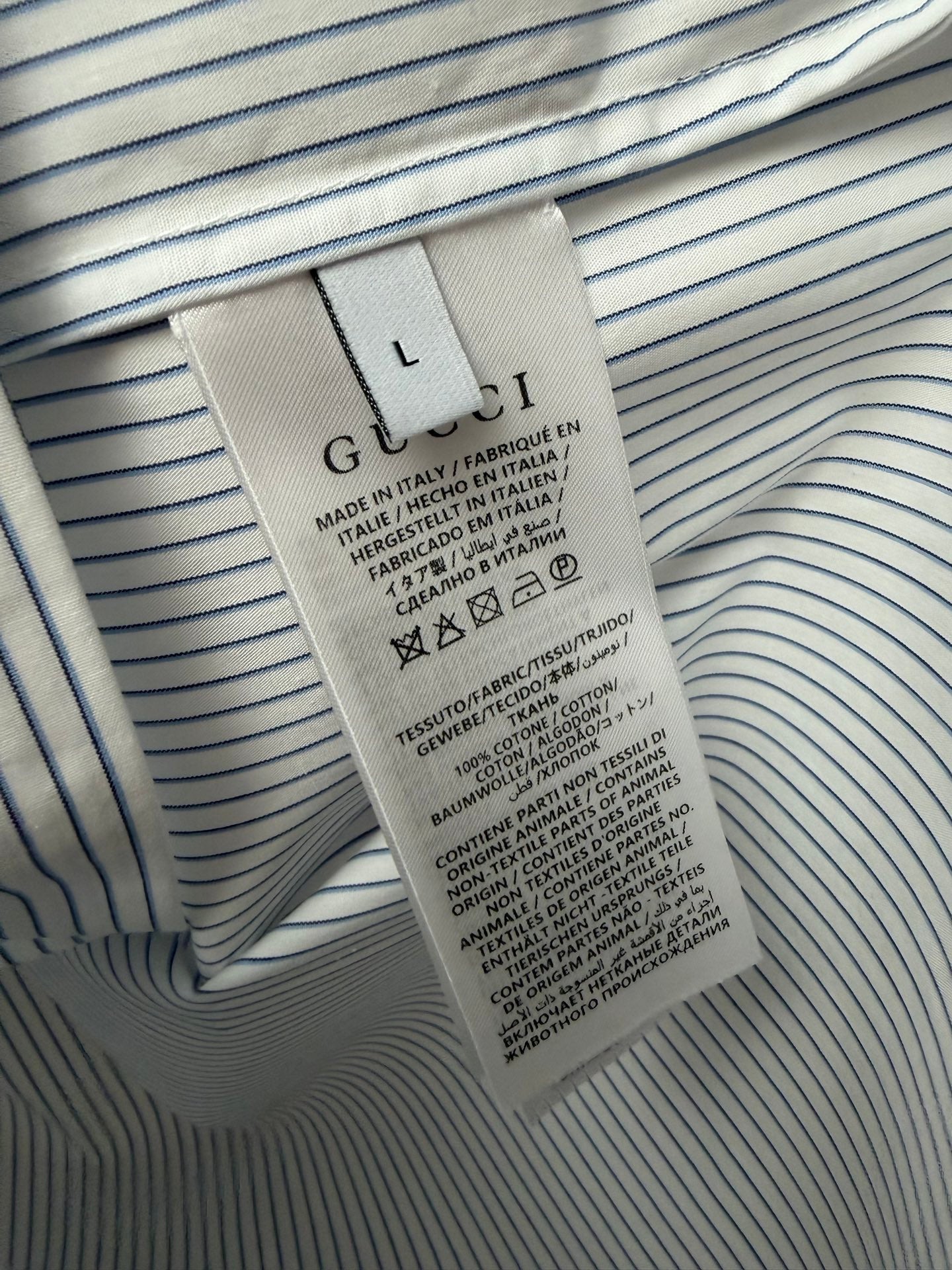 GC 2026 Men's Short-Sleeve Shirt White Blue Cotton  643456