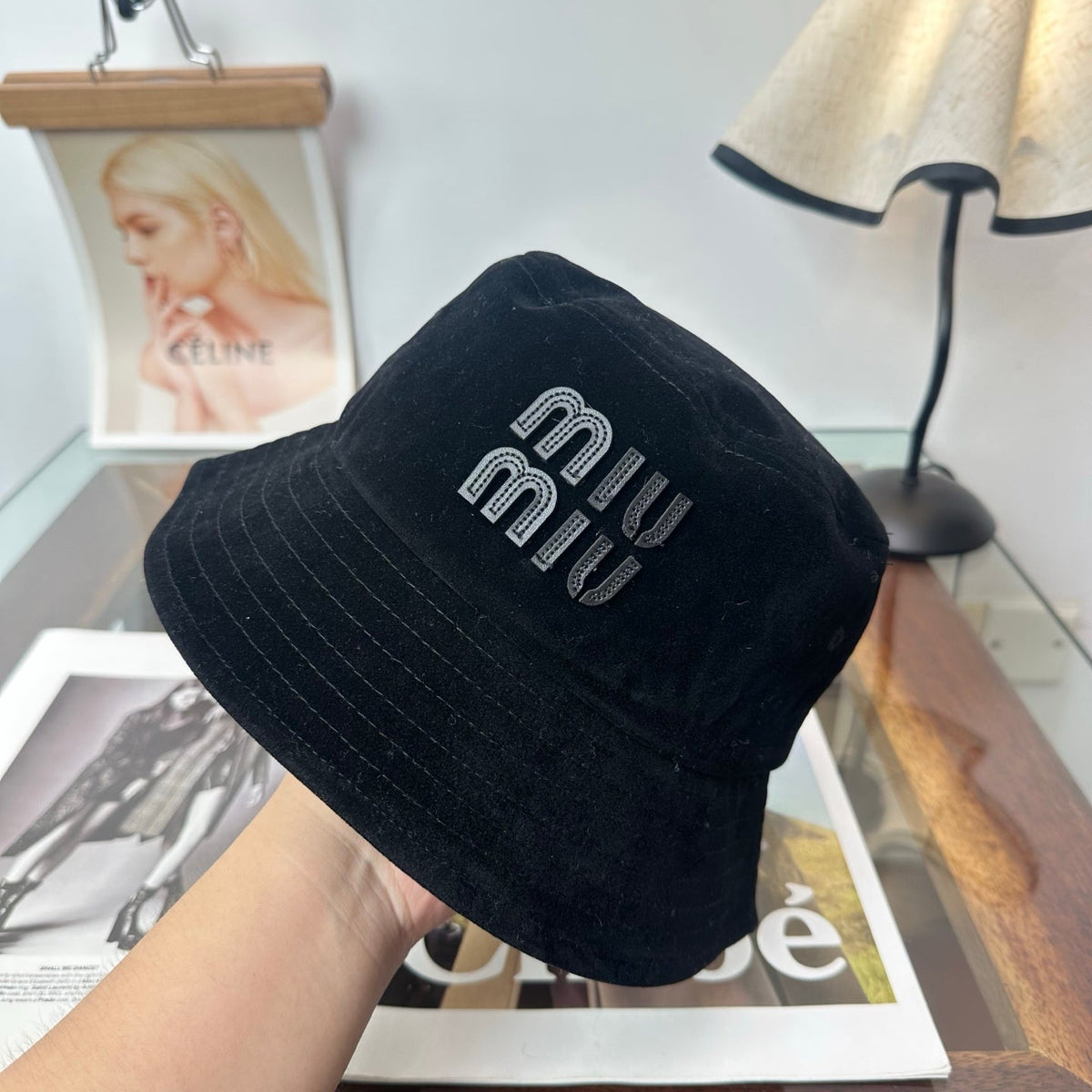 Miumiu Velvet Bucket Hat 497162