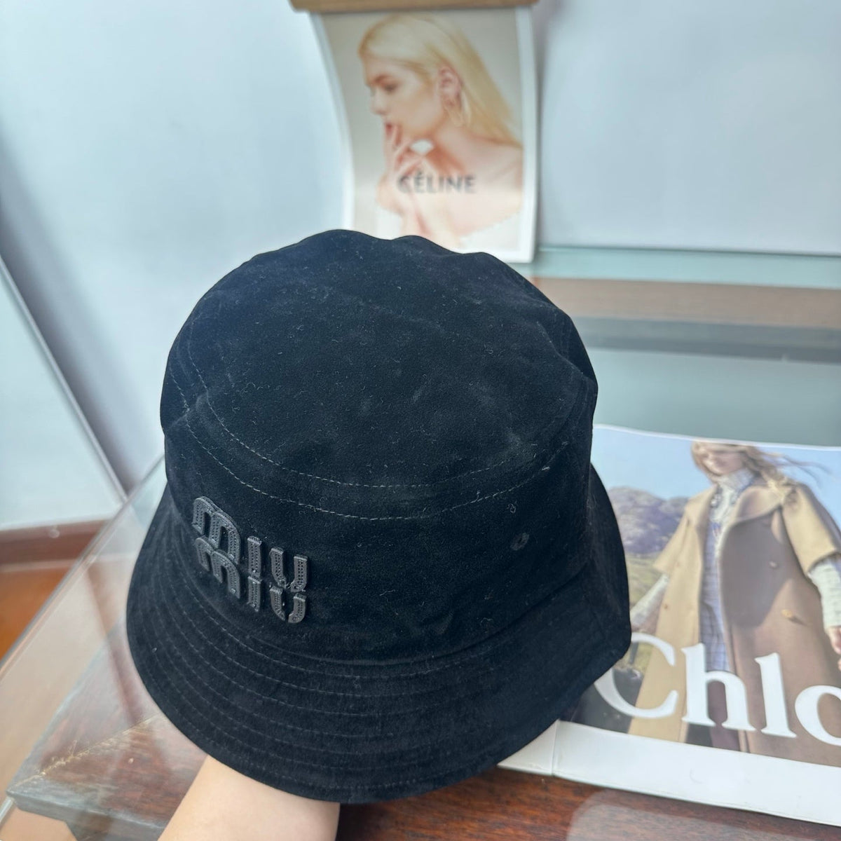 Miumiu Velvet Bucket Hat 497162