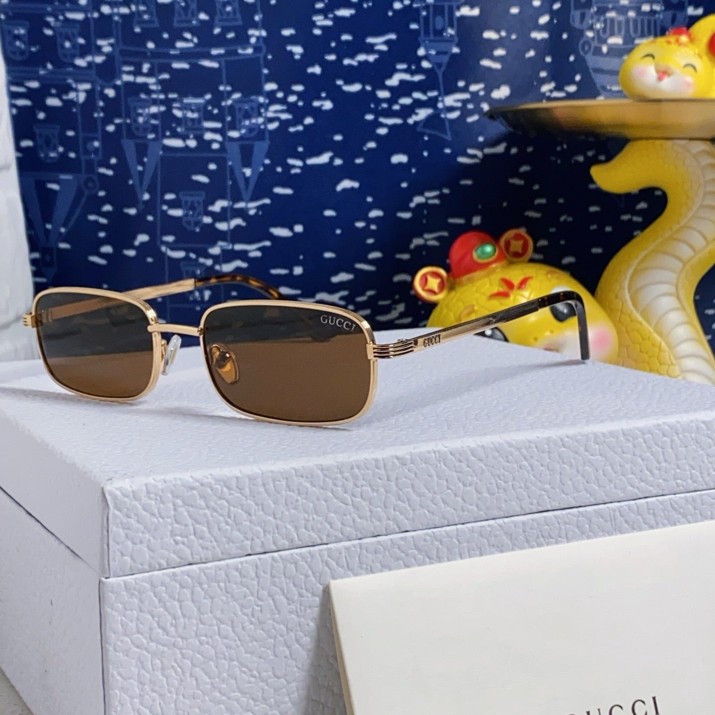 RECTANGULAR FRAME SUNGLASSES GG1457S IN METAL