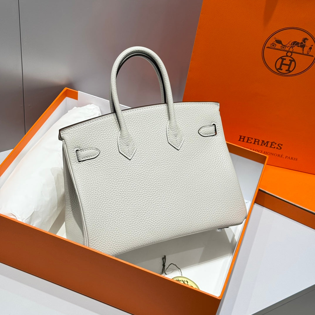 HM Birkin 35cm Pearl Grey Togo Leather Silver Hardware