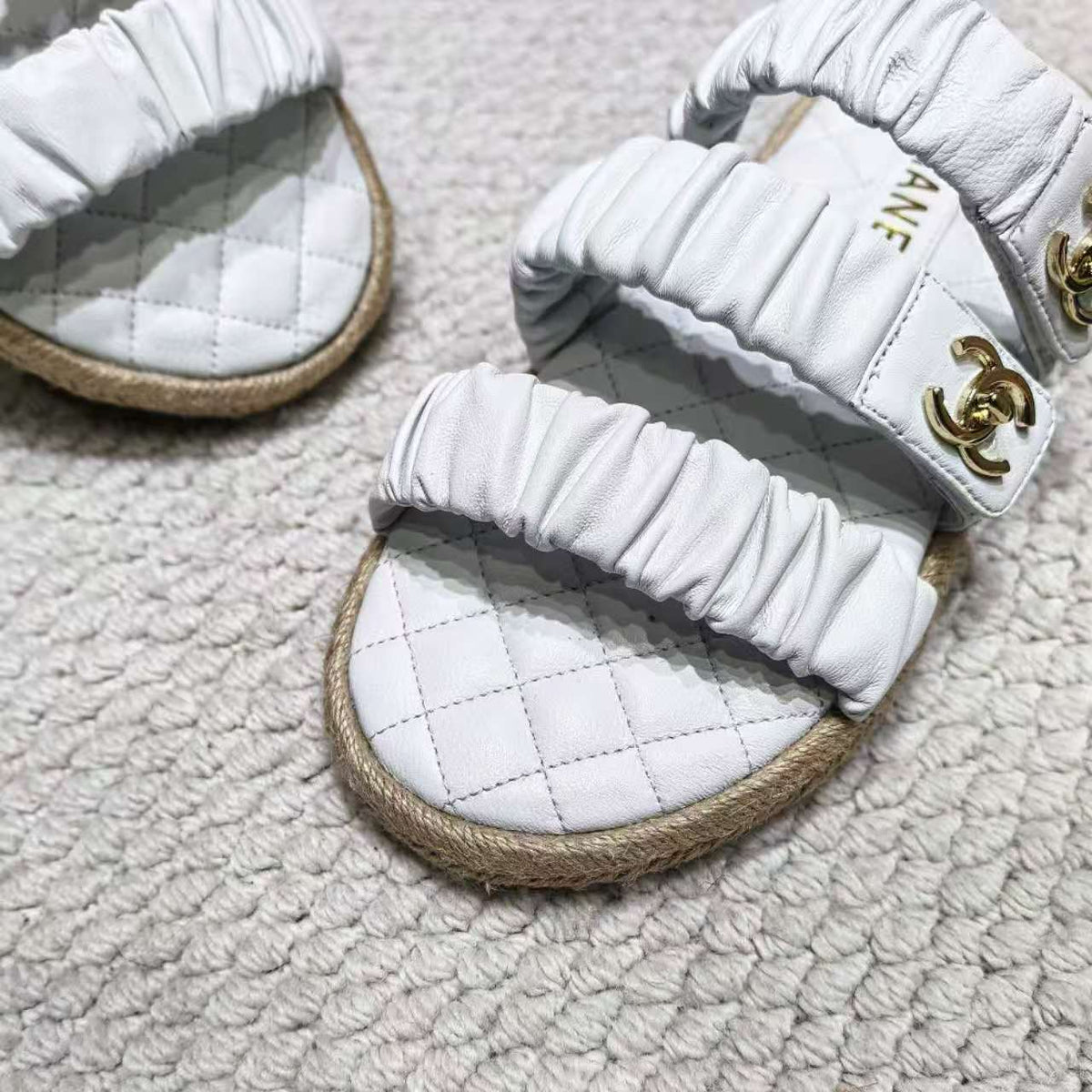 Chanel 2026 Puffy Straps Sandals Leather 122401