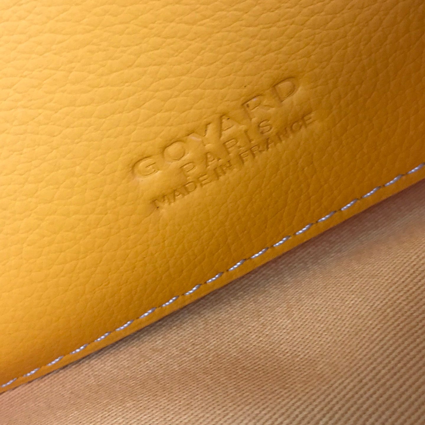 SÃ‰NAT MGM POUCH 40 IN YELLOW GOYARDINE CANVAS