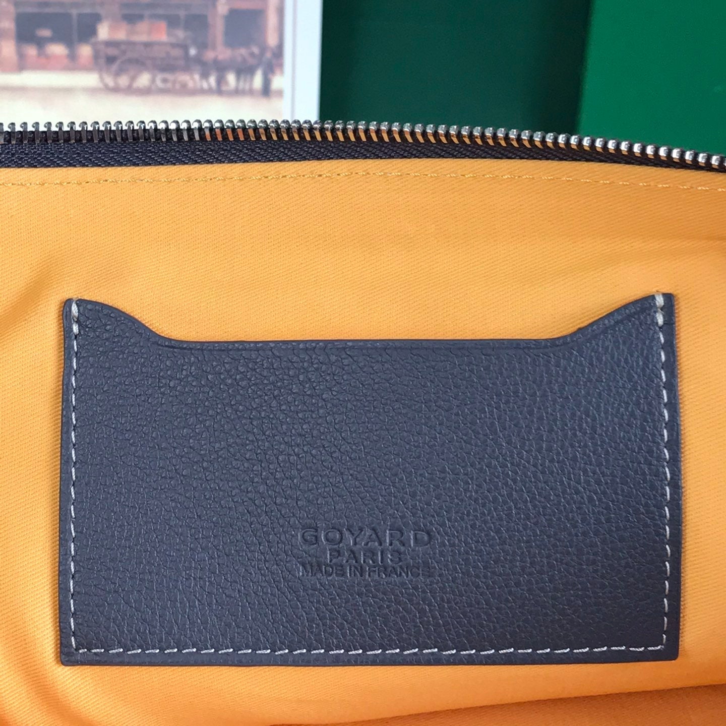 SÃ‰NAT MGM POUCH 40 IN GREY GOYARDINE CANVAS