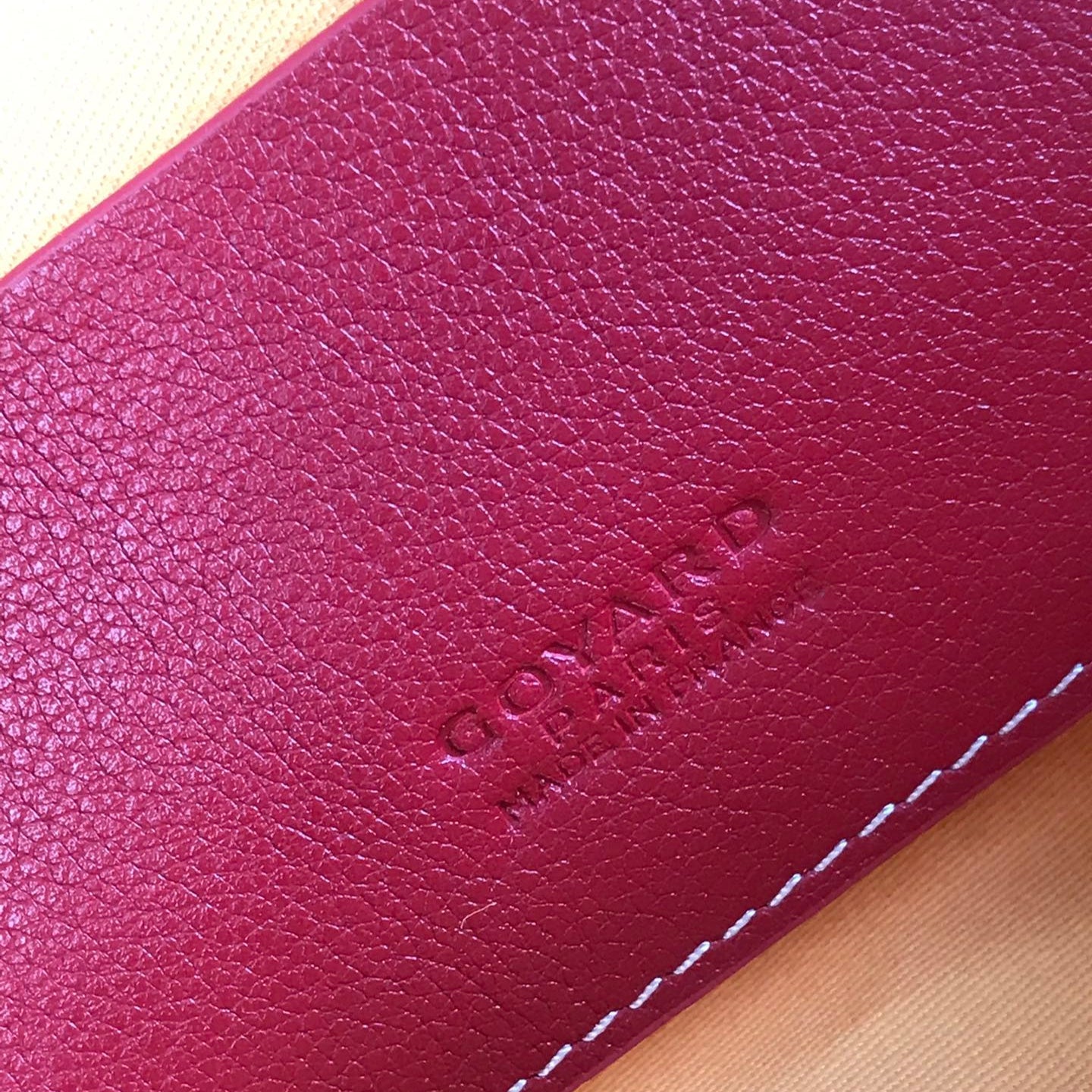 SÃ‰NAT MGM POUCH 40 IN MONZA RED GOYARDINE CANVAS