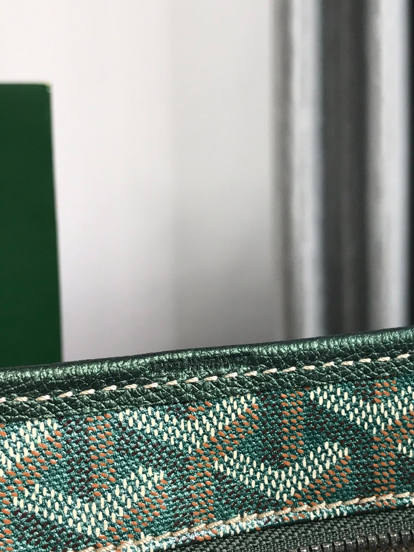 BohÃ¨me Hobo Bag 42cm Green Canvas Chevroches Calfskin
