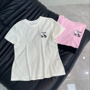 Miumiu 2026 Hello Kitty Embroidered Short-sleeved T-shirt Cotton 346491