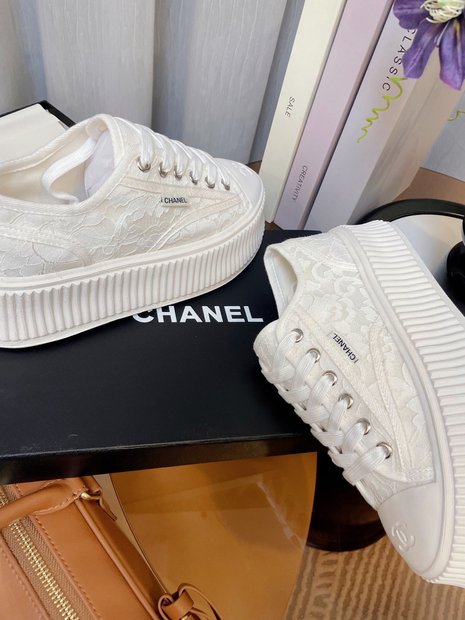 cc sneaker 40 white lace