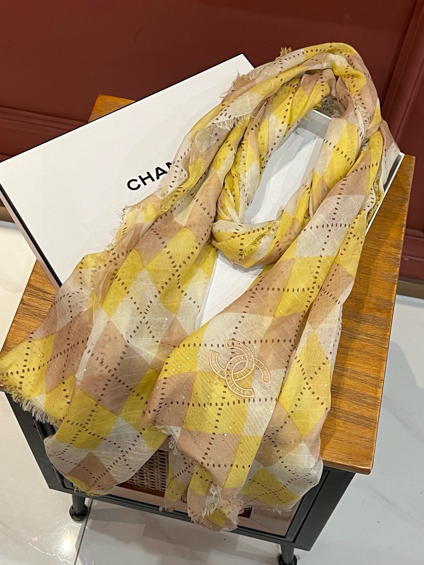 CC Scarf 200 CM In Colorful Linen Fabric 290238