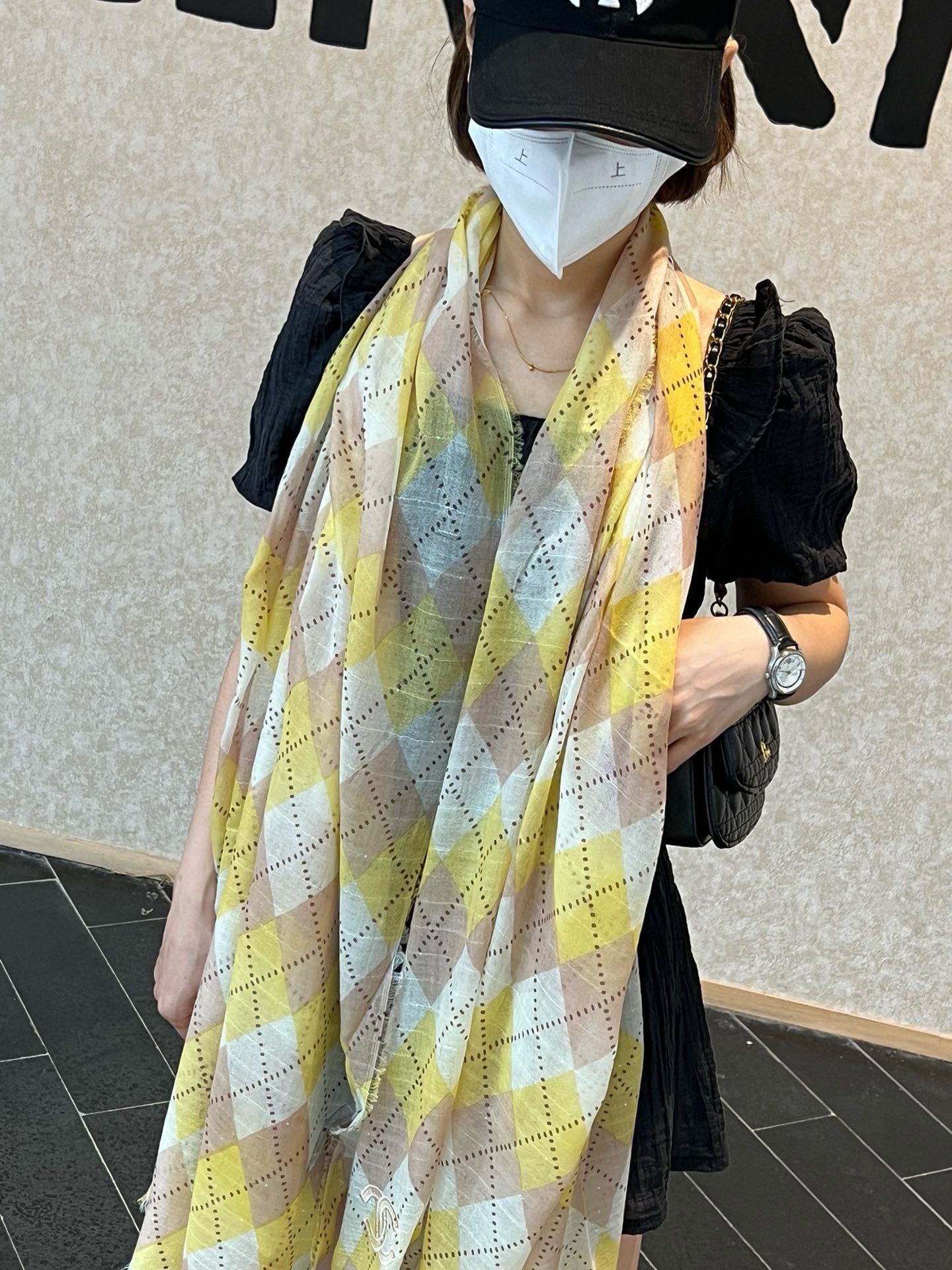 CC Scarf 200 CM In Colorful Linen Fabric 290238