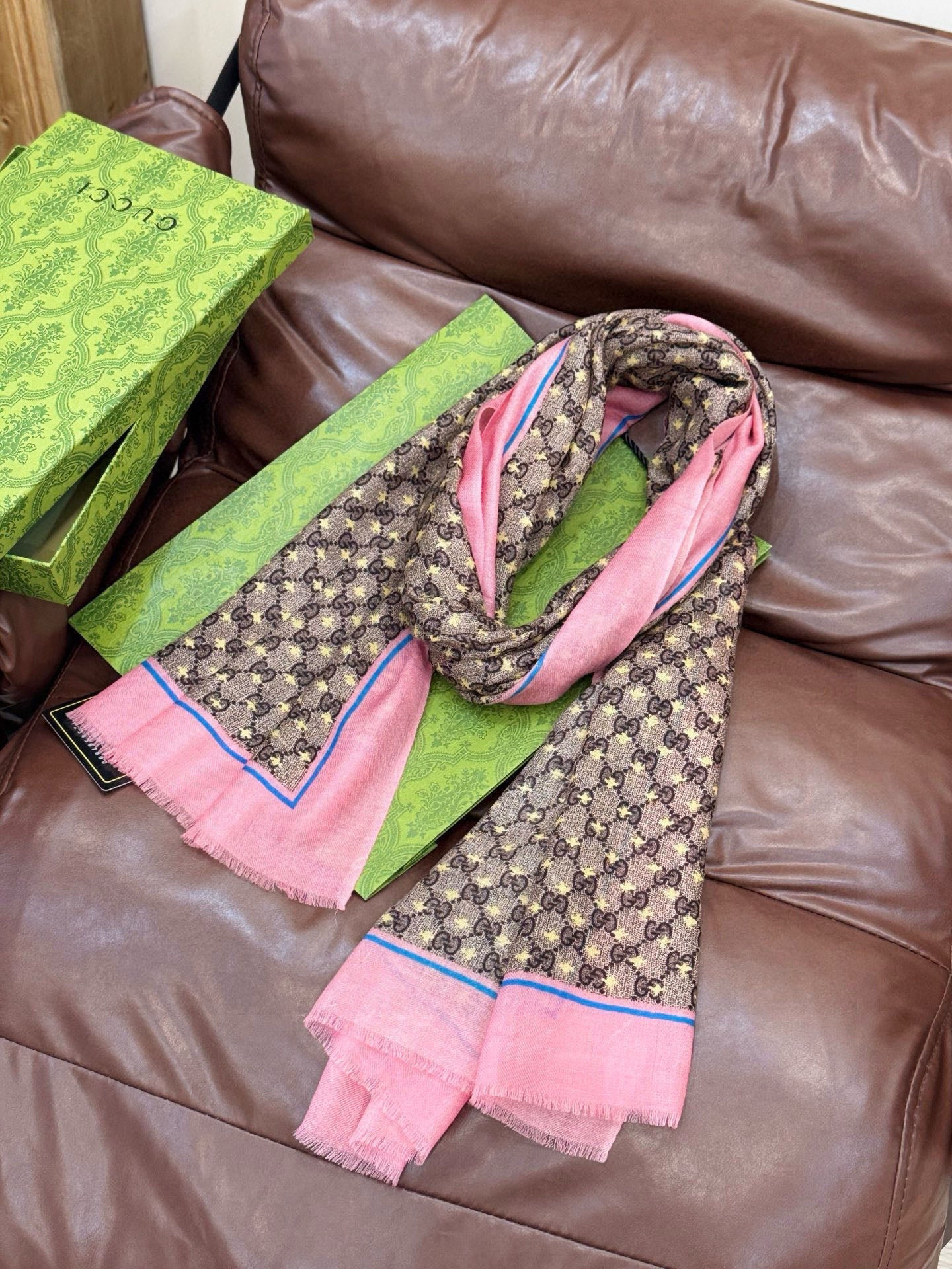 GG Classic 200CM Brown Pink Wool 287730