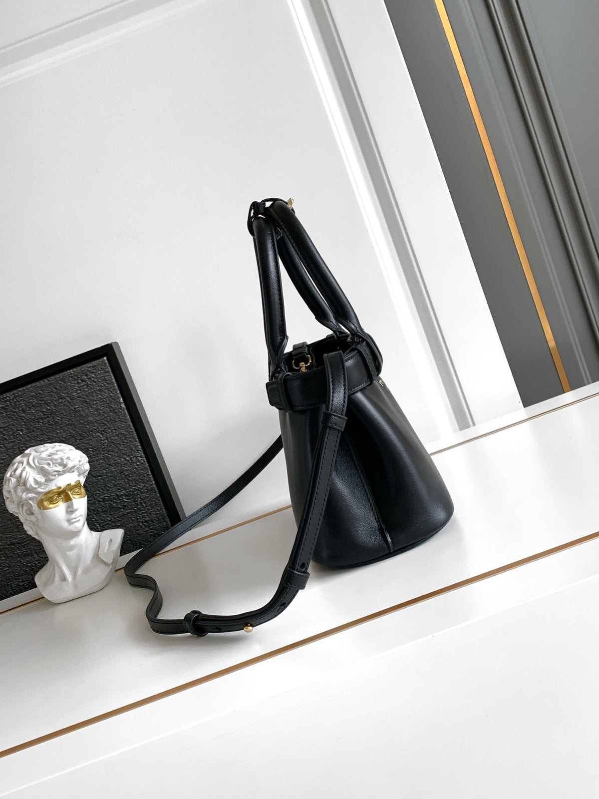 Prada 2026 Buckle Small Bag 22cm Leather