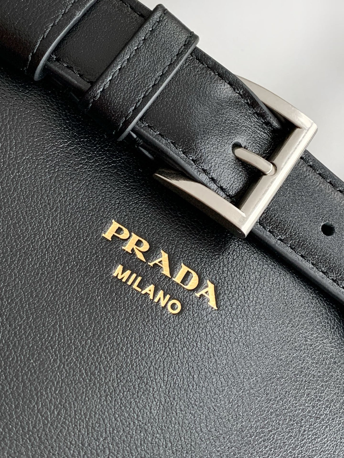 Prada 2026 Buckle Small Bag 22cm Leather