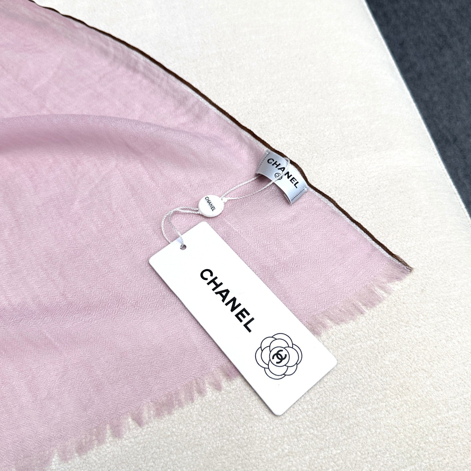 CC Scarf 200 CM In Light Pink Linen Fabric 418196