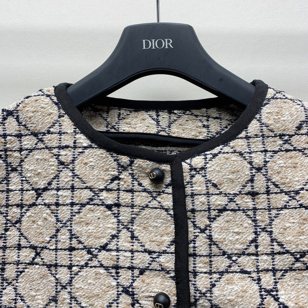 CD 25 Plaid Jacket Set Beige Mix Black 261589