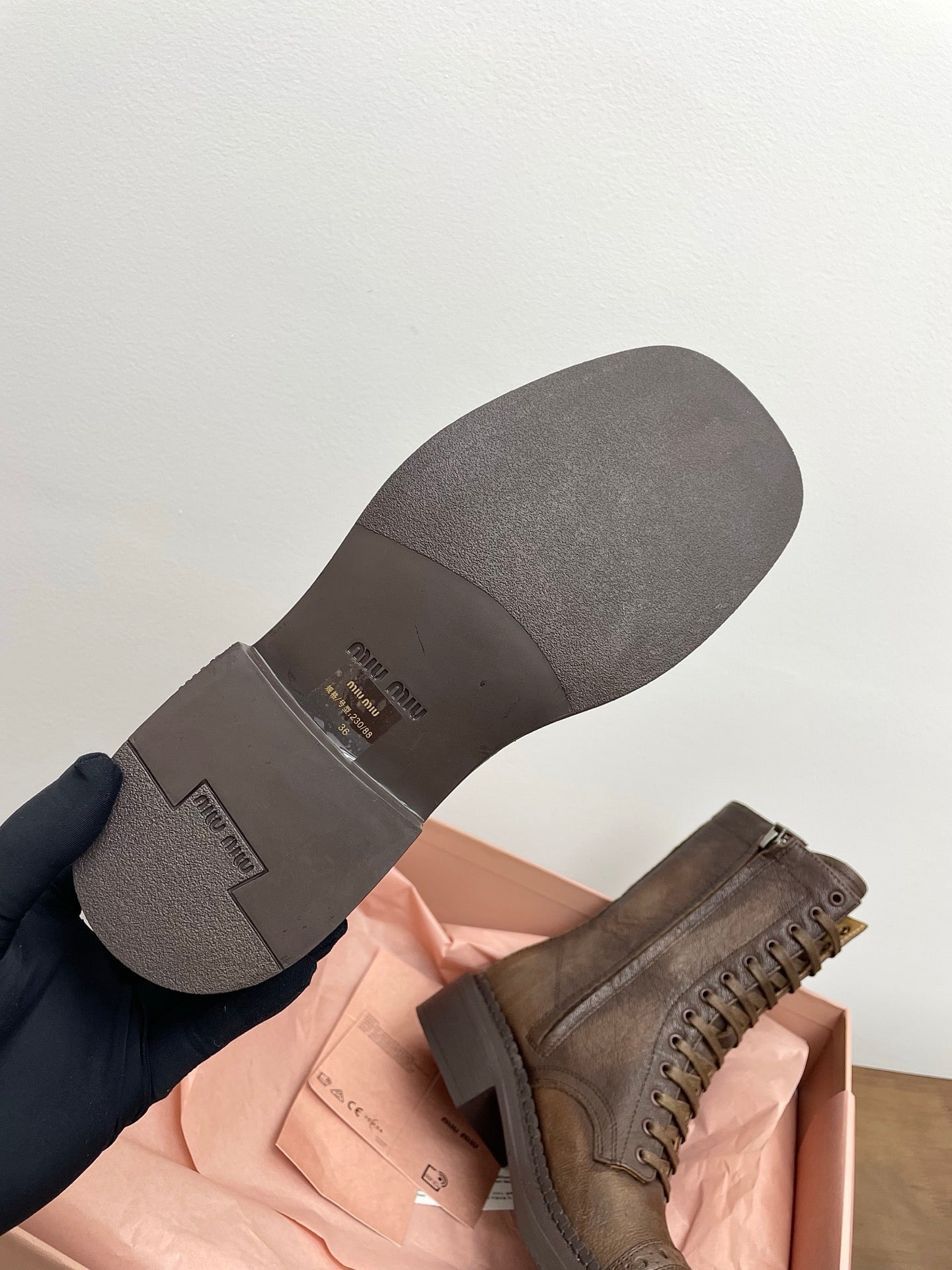 Miumiu 25 Boot Earthy Brown Calfskin 511528