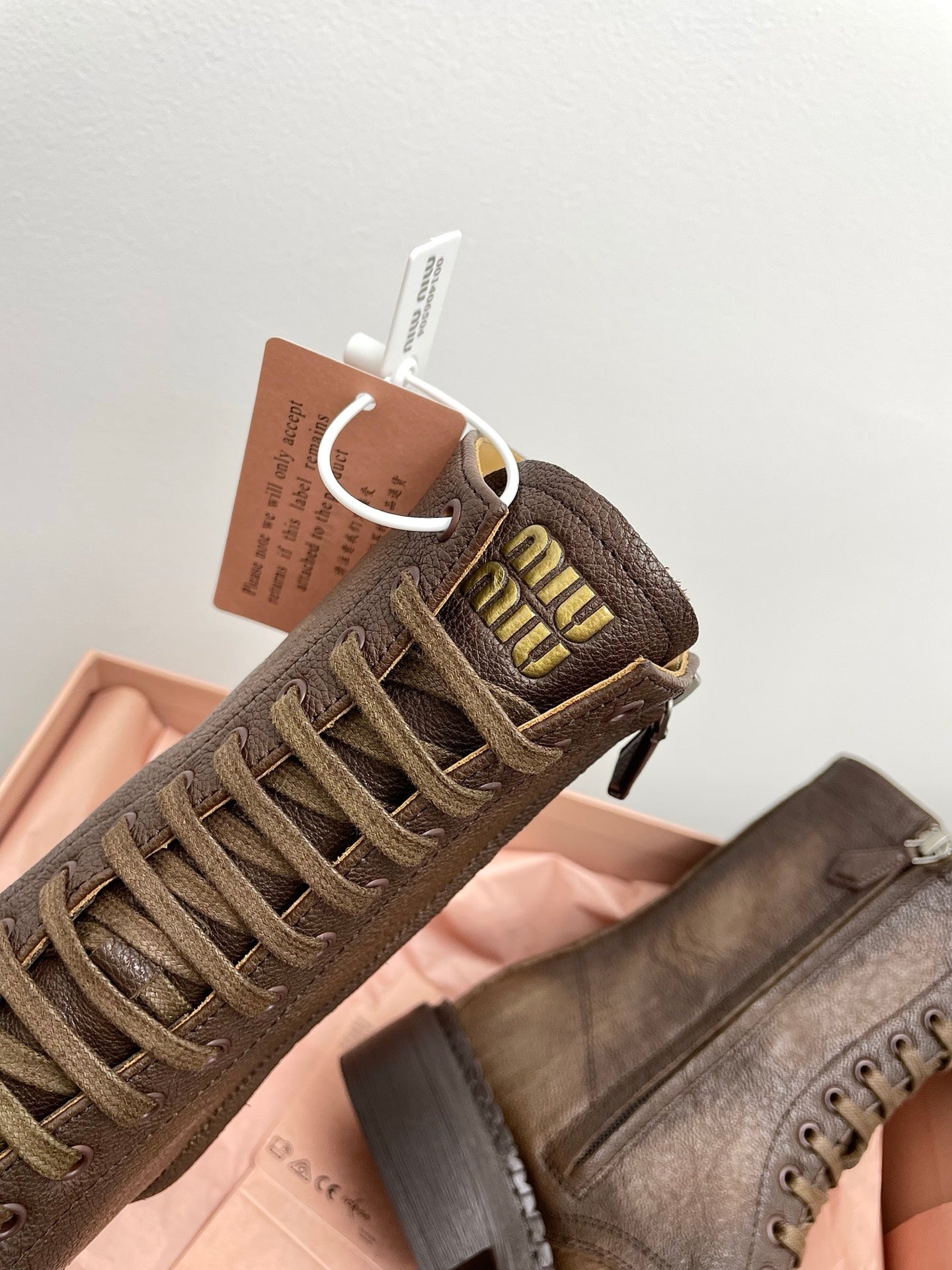 Miumiu 25 Boot Earthy Brown Calfskin 511528