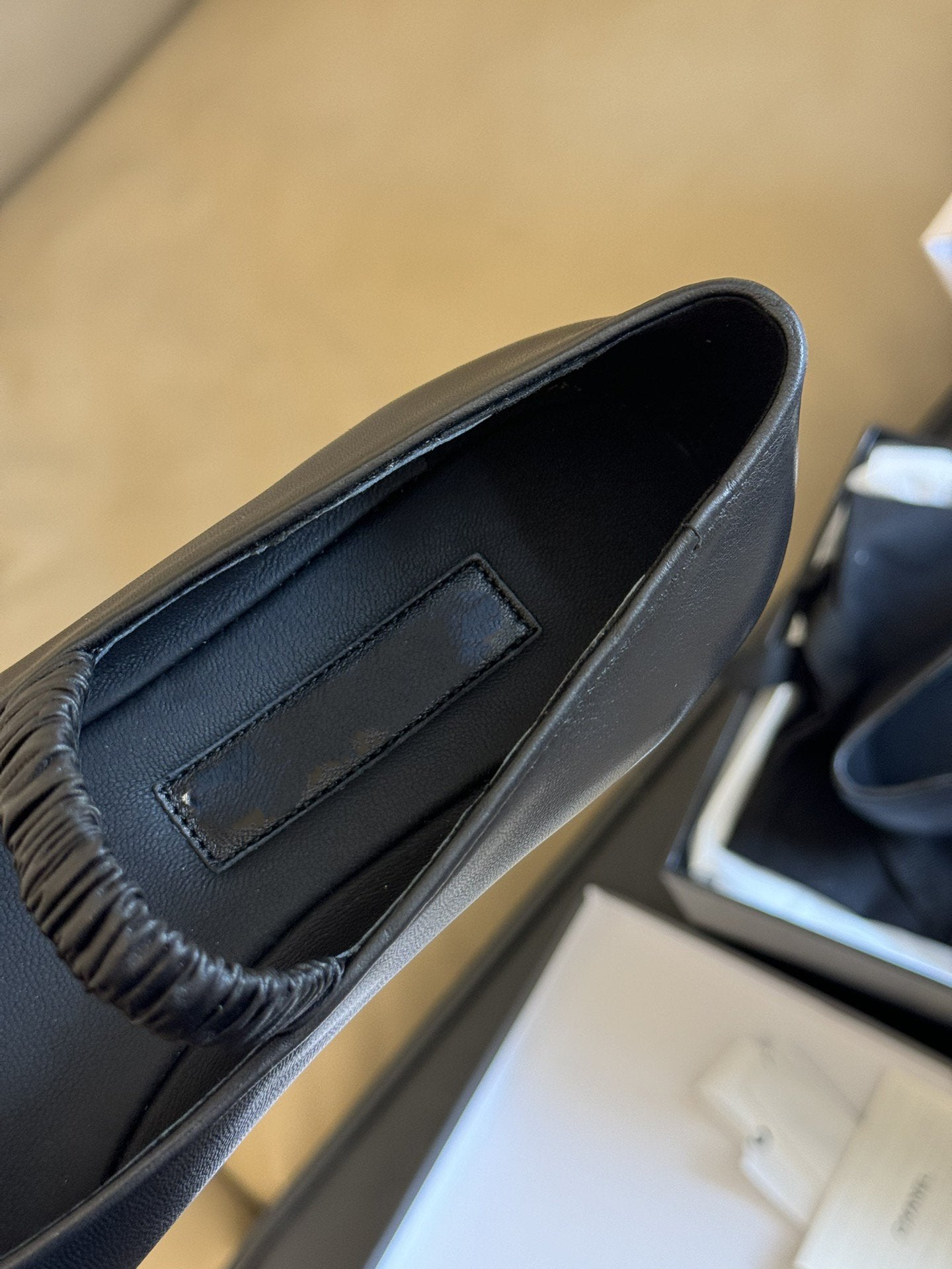 mary janes black lambskin grosgrain cc logo
