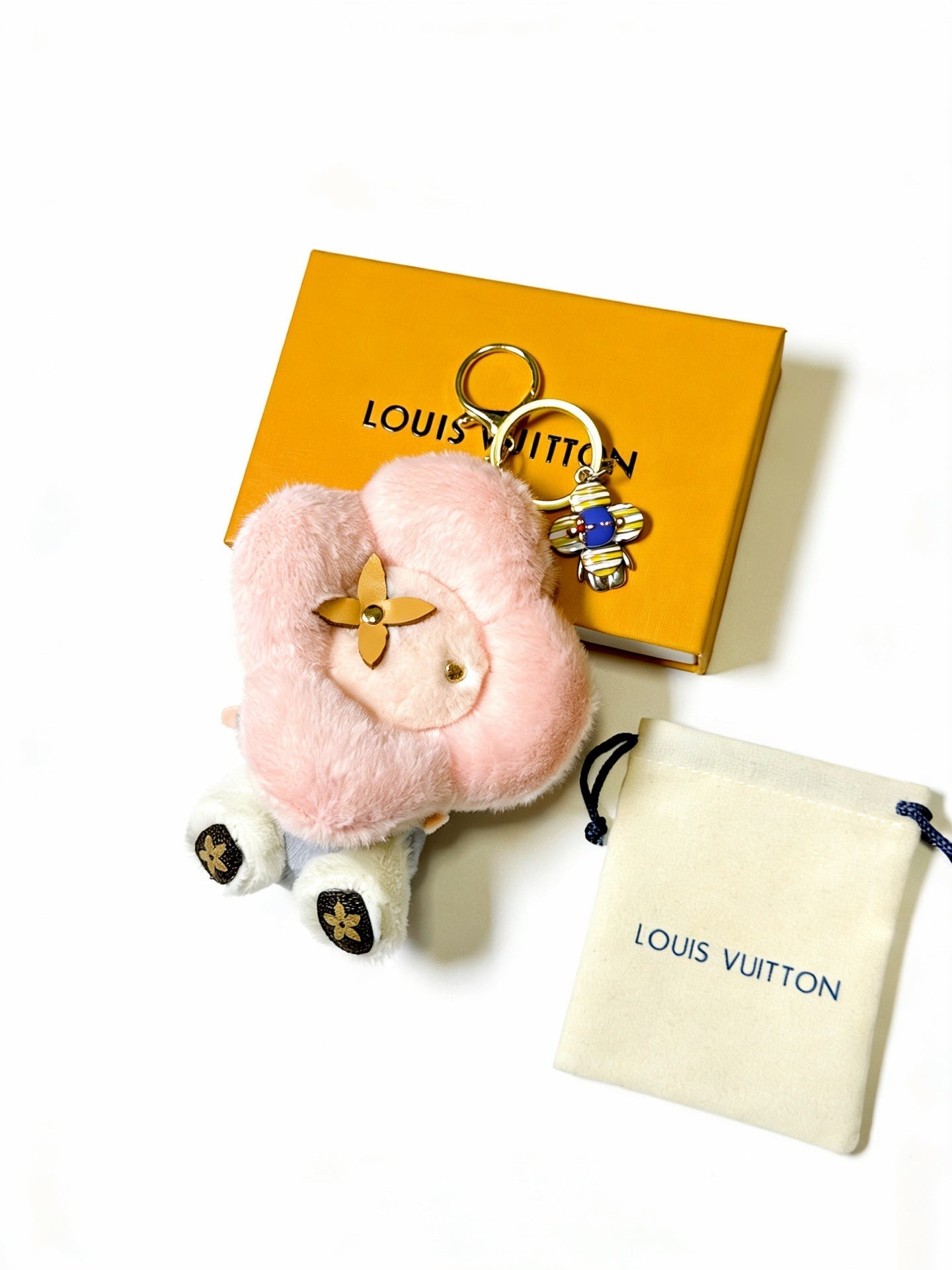 LV Vivienne Brown and Pink Charm