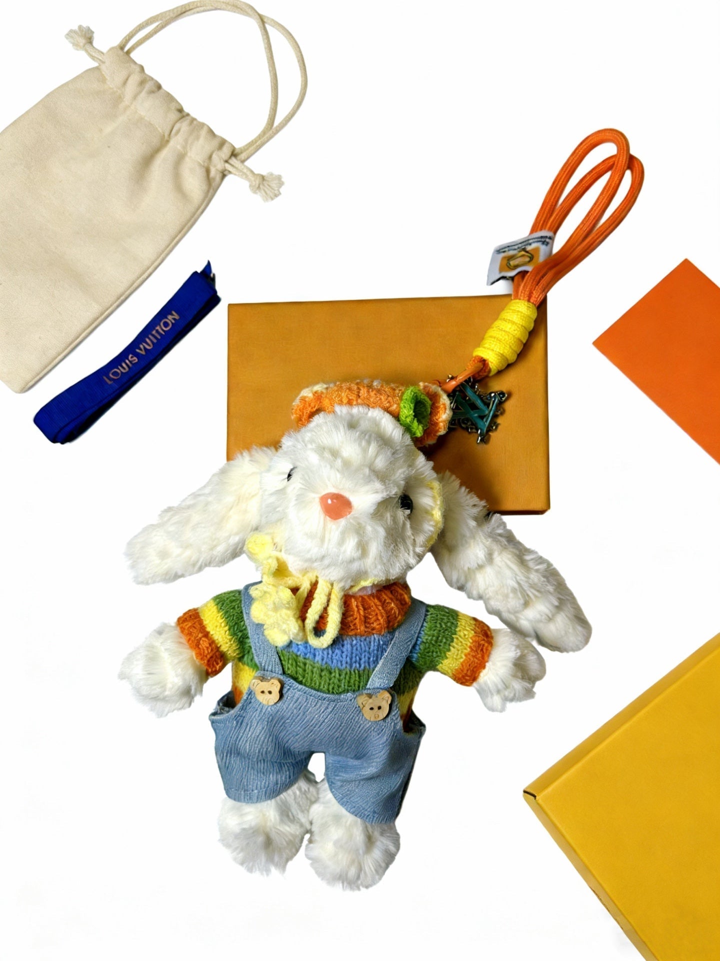 LV White mix Colors Rabbit Charm