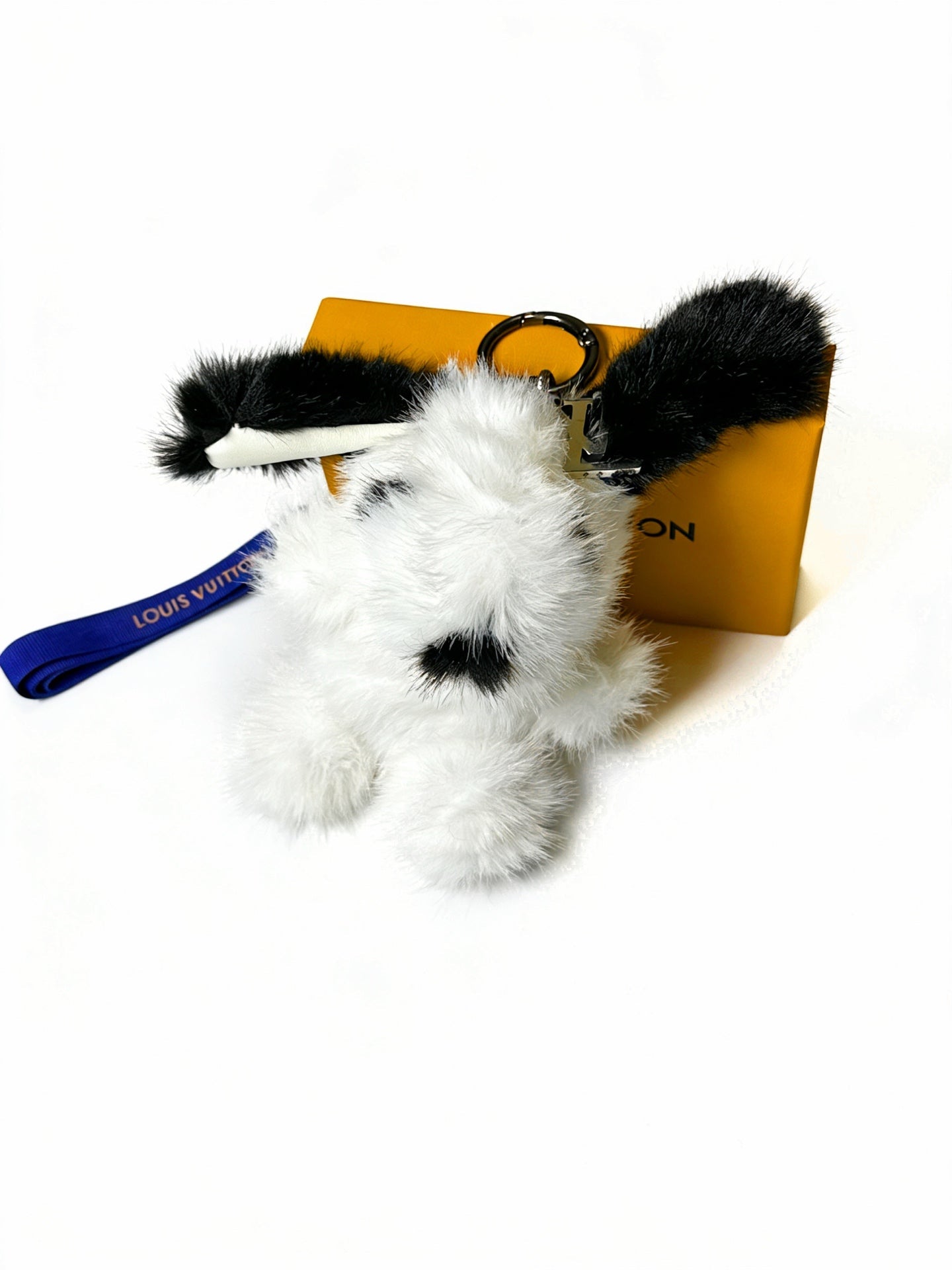 LV Black mix White Rabbit Charm