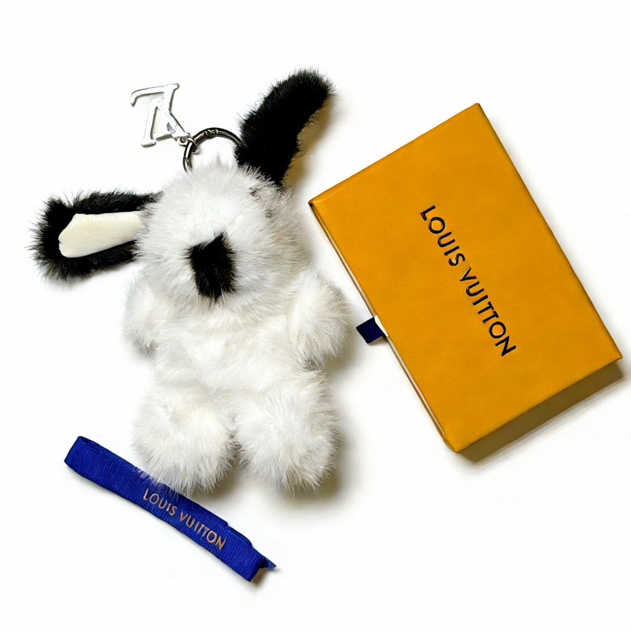 LV Black mix White Rabbit Charm