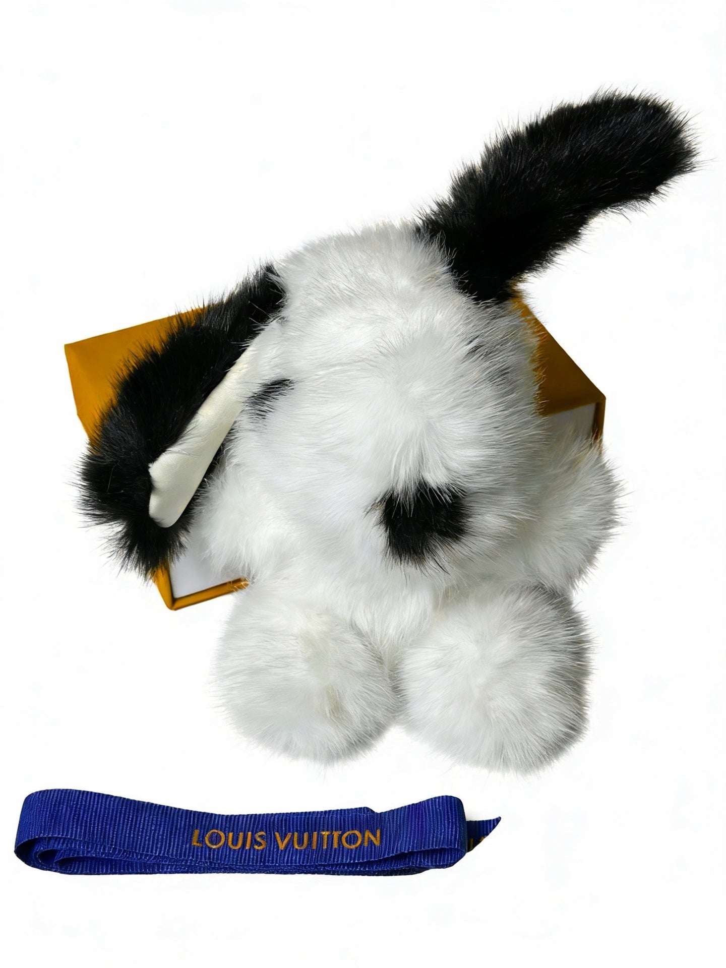 LV Black mix White Rabbit Charm