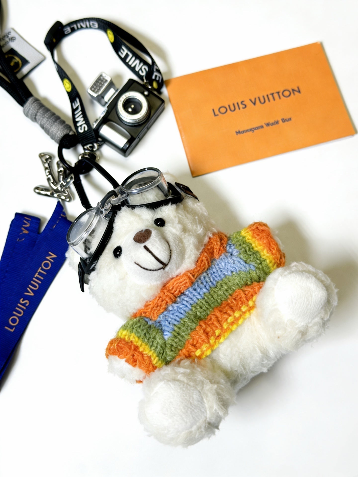 LV White mix Colors Bear Charm