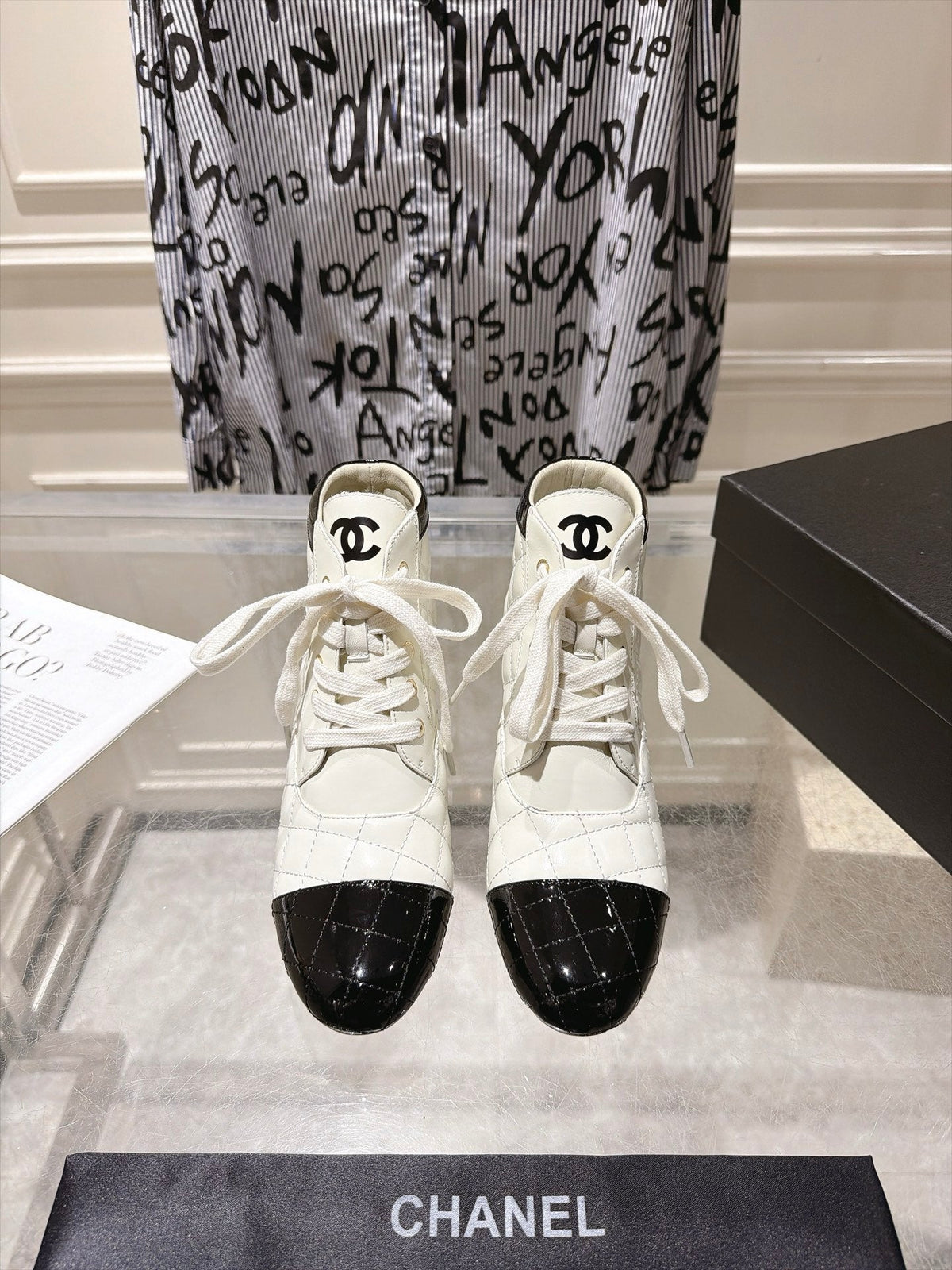 Chanel 2026 Quilted Ankle Boots 70mm Leather 124283
