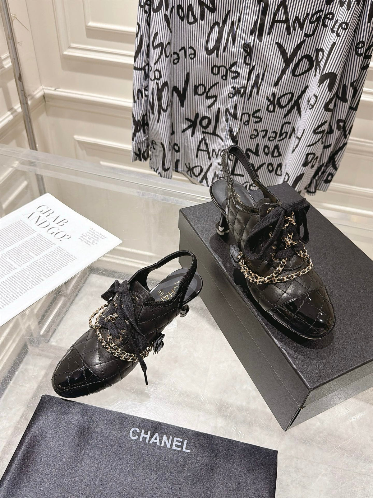 Chanel 2026 Quilted Slingback 70mm Leather 124294