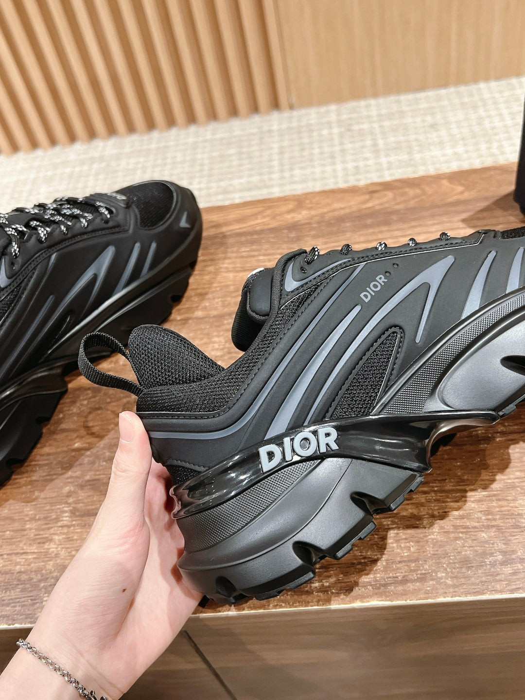 CD B44 Blade Sneaker 30mm Black Mesh Fabric 101017